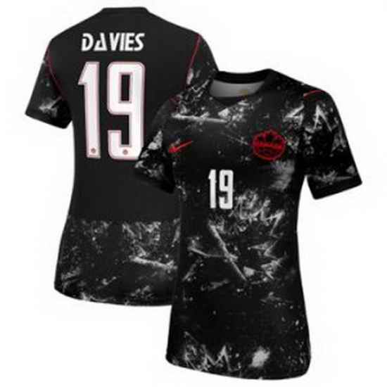 Women Women Canada Alphonso Davies 2026 Replica Away Black 4